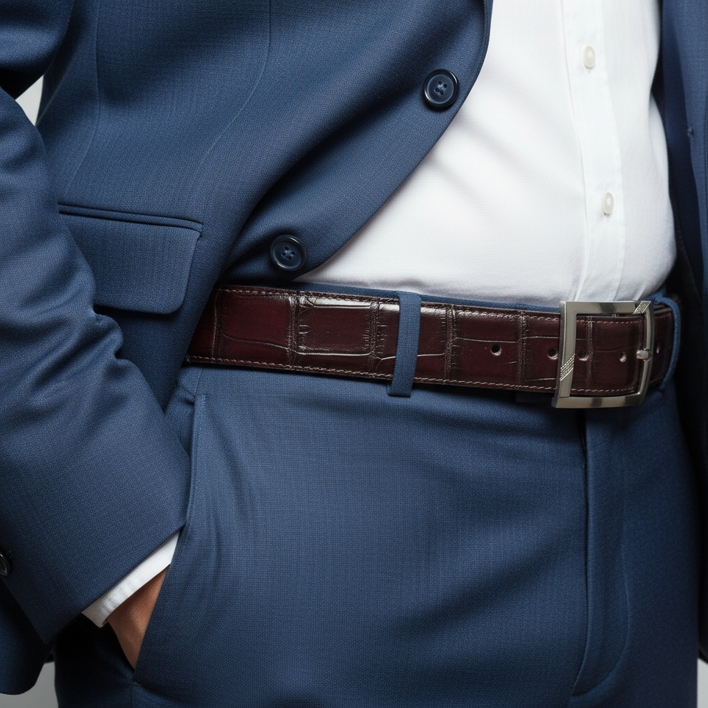 C8099 Calzoleria Toscana Crocodile Belt