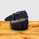 C8099 Calzoleria Toscana Crocodile Belt Navy Blue