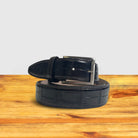 C8099 Calzoleria Toscana Crocodile Belt Dark Brown C8099