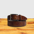 C8099 Calzoleria Toscana Crocodile Belt Cognac C8099
