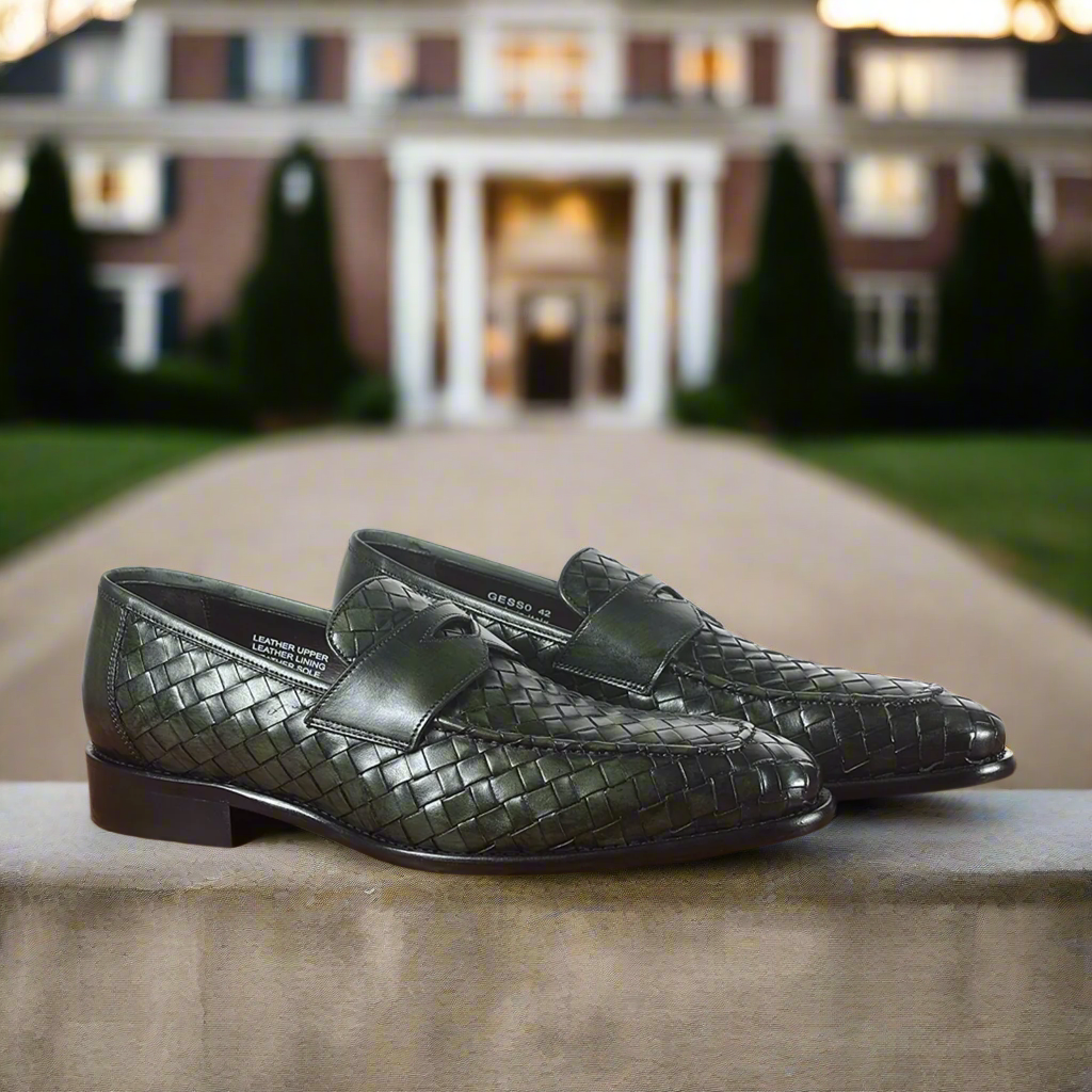 Calzoleria Toscana Gesso Woven Dress Loafer