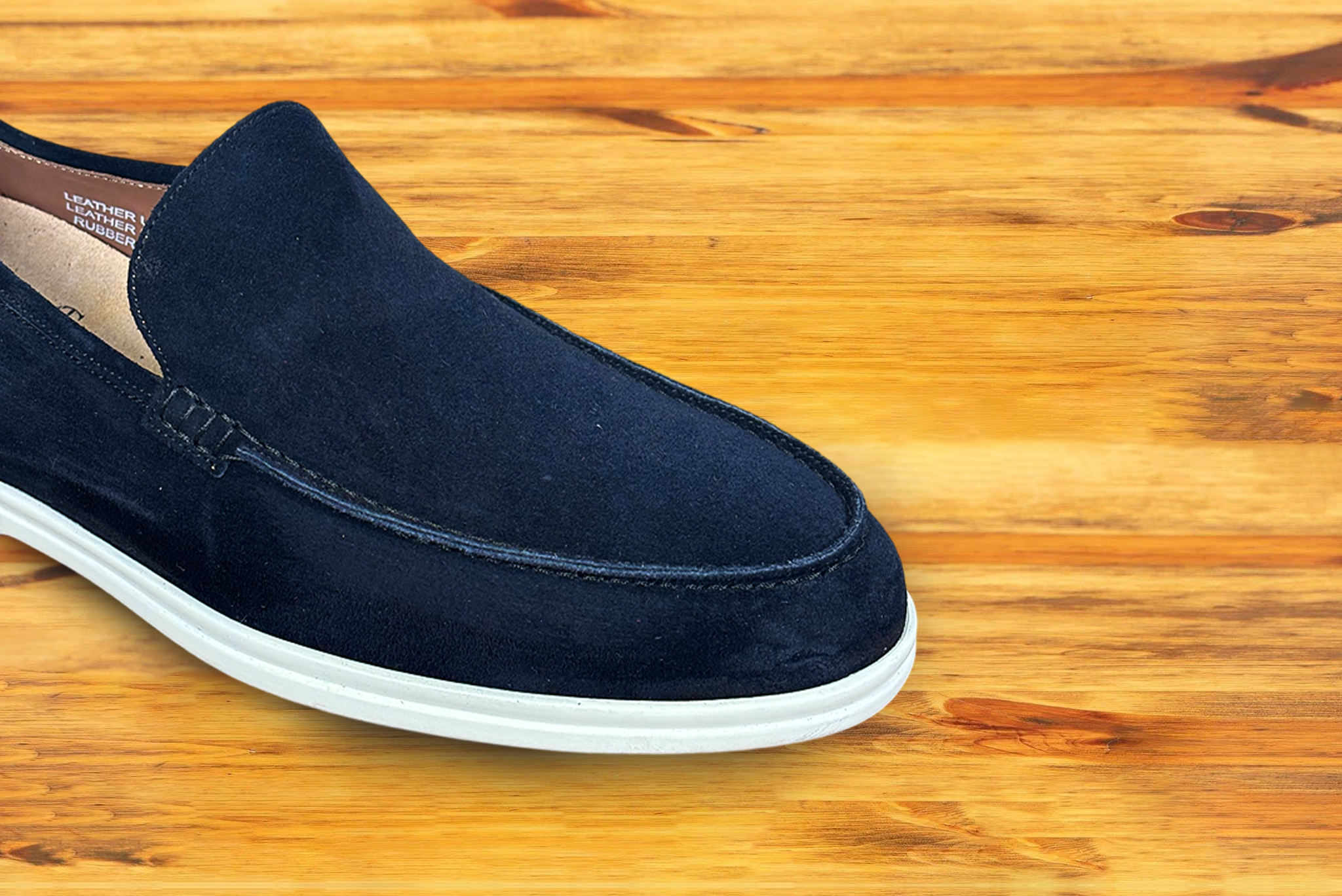 Calzoleria Toscana Sommo Venetian Suede Loafer in Navy Blue