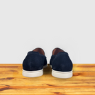 Calzoleria Toscana Sommo Venetian Suede Loafer in Navy Blue